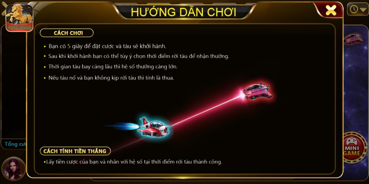 Để chơi Aviator cược thủ phải có tài khoản chơi tại trang game TDTC