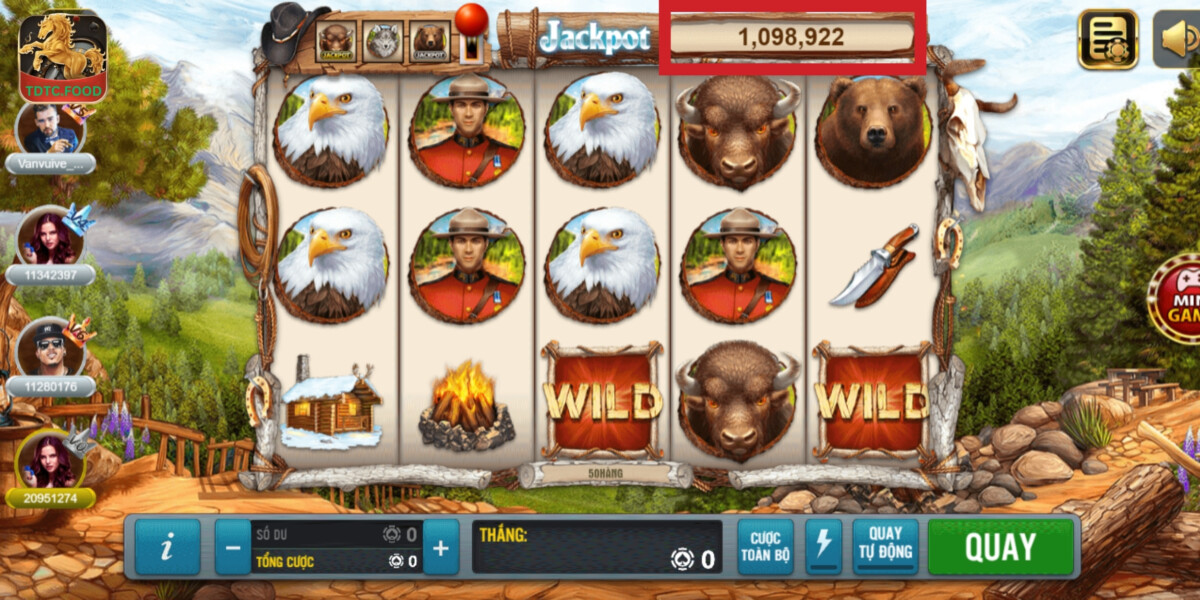 Hũ jackpot đang tích tại buffalo valley TDTC - thiên đường trò chơi