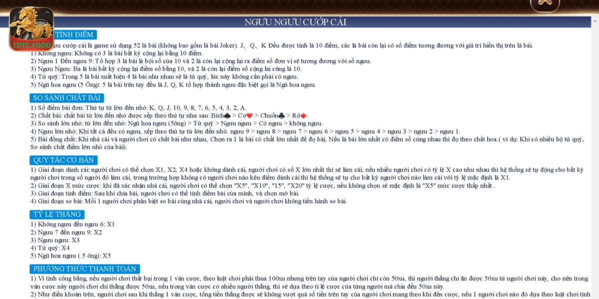 Luật chơi game dễ nắm bắt