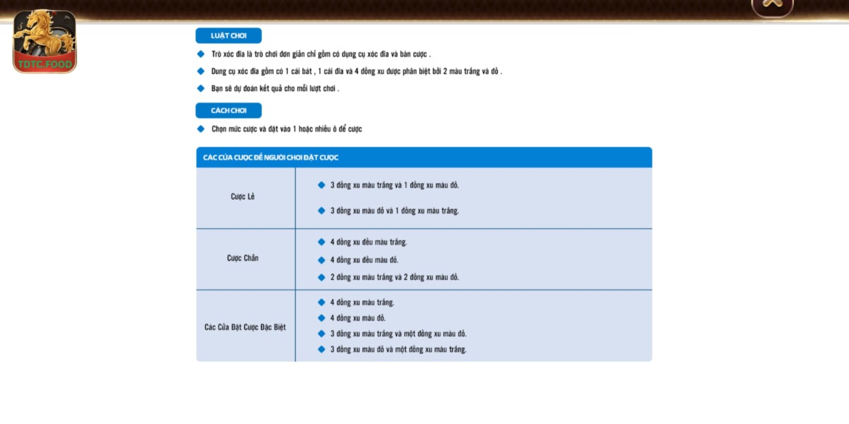 Luật chơi Xóc Đĩa vô cùng đơn giản và dễ hiểu với người chơi
