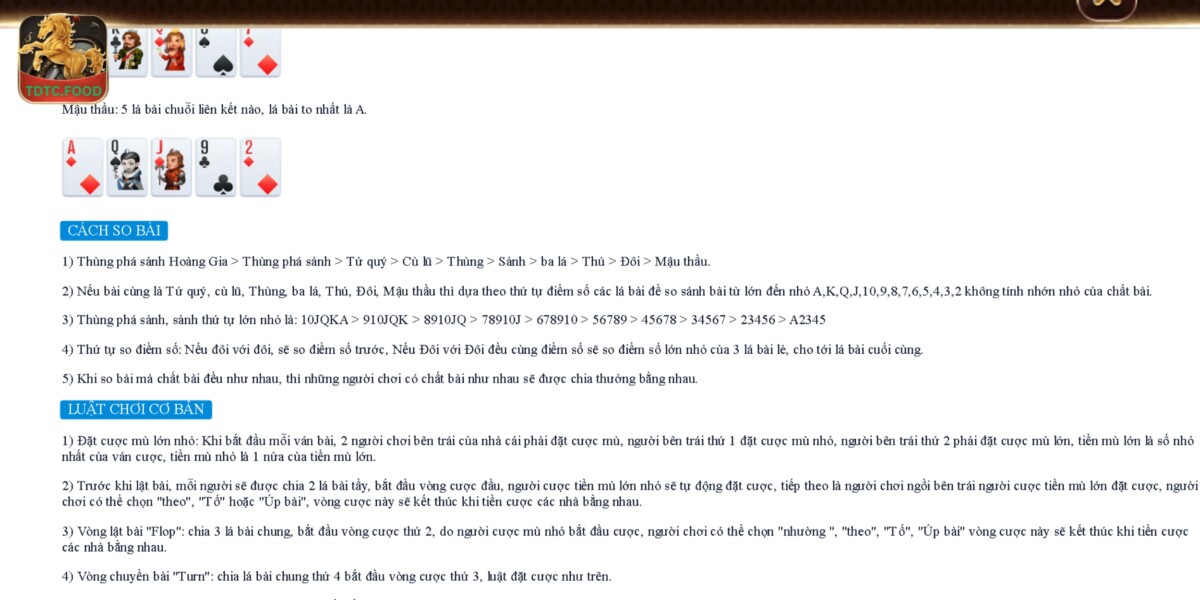 Quá trình chơi với 4 vòng chi tiết